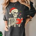 Skeleton Reading Book Christmas Teacher Librarian Book Lover Women's Comfort Colors T-Shirt Pepper Skeleton Reading Book Christmas Teacher Librarian Book Lover Women's Comfort Colors T-Shirt Pepper