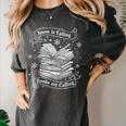 Snow Is Falling Books Are Calling Winter Reading Women's Comfort Colors T-Shirt Pepper