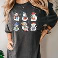 Snowman Reading Book Santa Christmas Bookish Teacher Women's Comfort Colors T-Shirt Pepper Snowman Reading Book Santa Christmas Bookish Teacher Women's Comfort Colors T-Shirt Pepper
