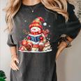 Snowman Reading Books Lovers Christmas Librarian Bookworm Women's Comfort Colors T-Shirt Pepper Snowman Reading Books Lovers Christmas Librarian Bookworm Women's Comfort Colors T-Shirt Pepper