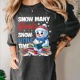 Snowman Winter Snow So Many Books Christmas Snow Little Time Women's Comfort Colors T-Shirt Pepper