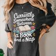 Somewhere Between a Book And a Nap – Cozy Reading Women's Comfort Colors T-Shirt Pepper Somewhere Between a Book And a Nap – Cozy Reading Women's Comfort Colors T-Shirt Pepper