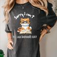 Sorry I Can't Indoor Cat Top For Introvert With Coffee Book For Men Women Kids Women's Comfort Colors T-Shirt Pepper Sorry I Can't Indoor Cat Top For Introvert With Coffee Book For Men Women Kids Women's Comfort Colors T-Shirt Pepper