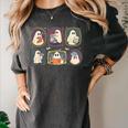Spooky Teacher Halloween Ghost Reading Book Trick Or Treat Women's Comfort Colors T-Shirt Pepper