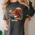 Squirrel Reading a Book Lover Bookworm Women's Comfort Colors T-Shirt Pepper