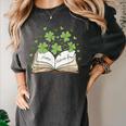 St Patricks Day Book Lover Librarian Reading Saint Pattys Women's Comfort Colors T-Shirt Pepper St Patricks Day Book Lover Librarian Reading Saint Pattys Women's Comfort Colors T-Shirt Pepper