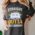 Straight Outta The Library Book Lover Men Women Premium Tri-Blend Women's Comfort Colors T-Shirt Pepper
