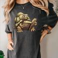 Sulcata Tortoise Reading A Book Women's Comfort Colors T-Shirt Pepper