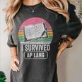 I Survived AP Lang Retro Book Graphic Women's Comfort Colors T-Shirt Pepper