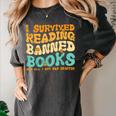 I Survived Reading Banned Books Read Librarian Men Women Women's Comfort Colors T-Shirt Pepper