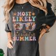 Teacher Summer Break Most Likely To Read Books All Summer Women's Comfort Colors T-Shirt Pepper Teacher Summer Break Most Likely To Read Books All Summer Women's Comfort Colors T-Shirt Pepper