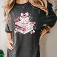 Teacher Valentine's Day All Booked For Valentines Reading Women's Comfort Colors T-Shirt Pepper Teacher Valentine's Day All Booked For Valentines Reading Women's Comfort Colors T-Shirt Pepper