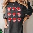 Teacher Valentines Day Reading Book Lover Bookworm Library Women's Comfort Colors T-Shirt Pepper