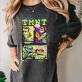 Teenage Mutant Ninja Turtles Retro Neon Comic Book Panels Women's Comfort Colors T-Shirt Pepper