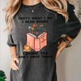 That's What I Do I Read Books I Drink Tea And I Know Things Women's Comfort Colors T-Shirt Pepper