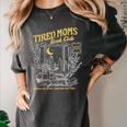 Tired Moms Club Bookish Book Lover Homebody Fall Book Club Women's Comfort Colors T-Shirt Pepper