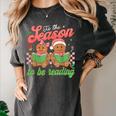 Tis The Season Book Reading Gingerbread Teacher Librarian Women's Comfort Colors T-Shirt Pepper Tis The Season Book Reading Gingerbread Teacher Librarian Women's Comfort Colors T-Shirt Pepper