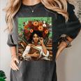 History Month Black Afro Girl Women Book Lovers Floral Women's Comfort Colors T-Shirt Pepper History Month Black Afro Girl Women Book Lovers Floral Women's Comfort Colors T-Shirt Pepper