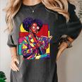 History Woman Reading Book Geometric Girl Educated Women's Comfort Colors T-Shirt Pepper