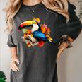 Toucan Reading Book Women's Comfort Colors T-Shirt Pepper Toucan Reading Book Women's Comfort Colors T-Shirt Pepper