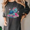 Turtle Bookworm Reading Book Bookworm Book Nerd Cute Graphic Women's Comfort Colors T-Shirt Pepper