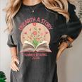 Unearth a Story 2026 Summer Reading Program Flowers Book Women's Comfort Colors T-Shirt Pepper Unearth a Story 2026 Summer Reading Program Flowers Book Women's Comfort Colors T-Shirt Pepper