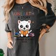 Unearth a Story Cute Kitten Summer Reading 2026 Cat Book Women's Comfort Colors T-Shirt Pepper Unearth a Story Cute Kitten Summer Reading 2026 Cat Book Women's Comfort Colors T-Shirt Pepper