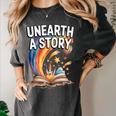 Unearth A Story Rainbow Treasure Book Women's Comfort Colors T-Shirt Pepper
