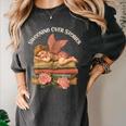 Valentine's Swooning Over Stories Cupid And Book Lover Tee Women's Comfort Colors T-Shirt Pepper