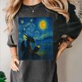 Van Gogh Starry Night Fantasy Reader Dragon Reading Book Women's Comfort Colors T-Shirt Pepper Van Gogh Starry Night Fantasy Reader Dragon Reading Book Women's Comfort Colors T-Shirt Pepper