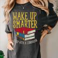 Wake Up Smarter Librarian Book Stack Premium Tri-Blend Women's Comfort Colors T-Shirt Pepper Wake Up Smarter Librarian Book Stack Premium Tri-Blend Women's Comfort Colors T-Shirt Pepper