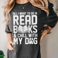 All I Want To Do Is Read Books Reading Dog Lovers Women's Comfort Colors T-Shirt Pepper All I Want To Do Is Read Books Reading Dog Lovers Women's Comfort Colors T-Shirt Pepper