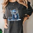 We'Re All Mad Here Cheshire Cat Alice Wonderland Book Kids Women's Comfort Colors T-Shirt Pepper