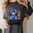 Wild About Reading Book Lover Gorilla Women's Comfort Colors T-Shirt Pepper