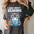 Wild About Reading Book Lover Hippo Women's Comfort Colors T-Shirt Pepper Wild About Reading Book Lover Hippo Women's Comfort Colors T-Shirt Pepper