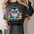 Wild About Reading Book Lover Penguin Women's Comfort Colors T-Shirt Pepper Wild About Reading Book Lover Penguin Women's Comfort Colors T-Shirt Pepper