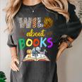 Wild About Reading Books Reader Bookworm Animals Book Lover Women's Comfort Colors T-Shirt Pepper