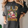 Wild About Reading Books Reader Lover Funny Teacher Animals For Men Women Kids Women's Comfort Colors T-Shirt Pepper