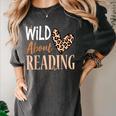 Wild About Reading Teacher Books Reader Lovers Leopard Zebra Women's Comfort Colors T-Shirt Pepper Wild About Reading Teacher Books Reader Lovers Leopard Zebra Women's Comfort Colors T-Shirt Pepper