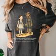 Wizard Of Oz Book Quote Scarecrow Dorothy Retro Drawing Women's Comfort Colors T-Shirt Pepper