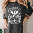 Women Dragons Bookish Fantasy Book Club Book Lover Reader Women's Comfort Colors T-Shirt Pepper