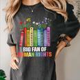 Women Floral Book Big Fan Of Human Rights Liberal Protest Women's Comfort Colors T-Shirt Pepper