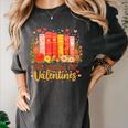 Women's All Booked For Valentine Teacher Valentines Reading Book Women's Comfort Colors T-Shirt Pepper