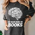 Women's My Brain Runs On Books Reading Bookworm Men Women Women's Comfort Colors T-Shirt Pepper