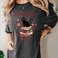 Women's Cat Books Romantic Floral Aesthetic Book Lover Cat Owner Women's Comfort Colors T-Shirt Pepper Women's Cat Books Romantic Floral Aesthetic Book Lover Cat Owner Women's Comfort Colors T-Shirt Pepper