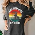Women's Easily Distracted By Books Women's Comfort Colors T-Shirt Pepper Women's Easily Distracted By Books Women's Comfort Colors T-Shirt Pepper