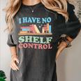 Women's I Have No Shelf Control Book Reader Book Nerd Book Reading Women's Comfort Colors T-Shirt Pepper
