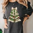 Xmas Tree Books Merry Christmas Coquette Bow Teacher Holiday Women's Comfort Colors T-Shirt Pepper Xmas Tree Books Merry Christmas Coquette Bow Teacher Holiday Women's Comfort Colors T-Shirt Pepper