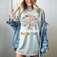 100 Days In The Books Reading Teachers Librarians School Women's Comfort Colors T-Shirt Denim