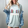 100 Days In The Books School Reading Celebration Women's Comfort Colors T-Shirt Denim